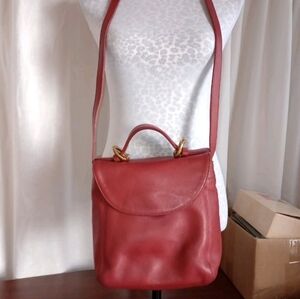 Coach Red Leather Crossbody Bag